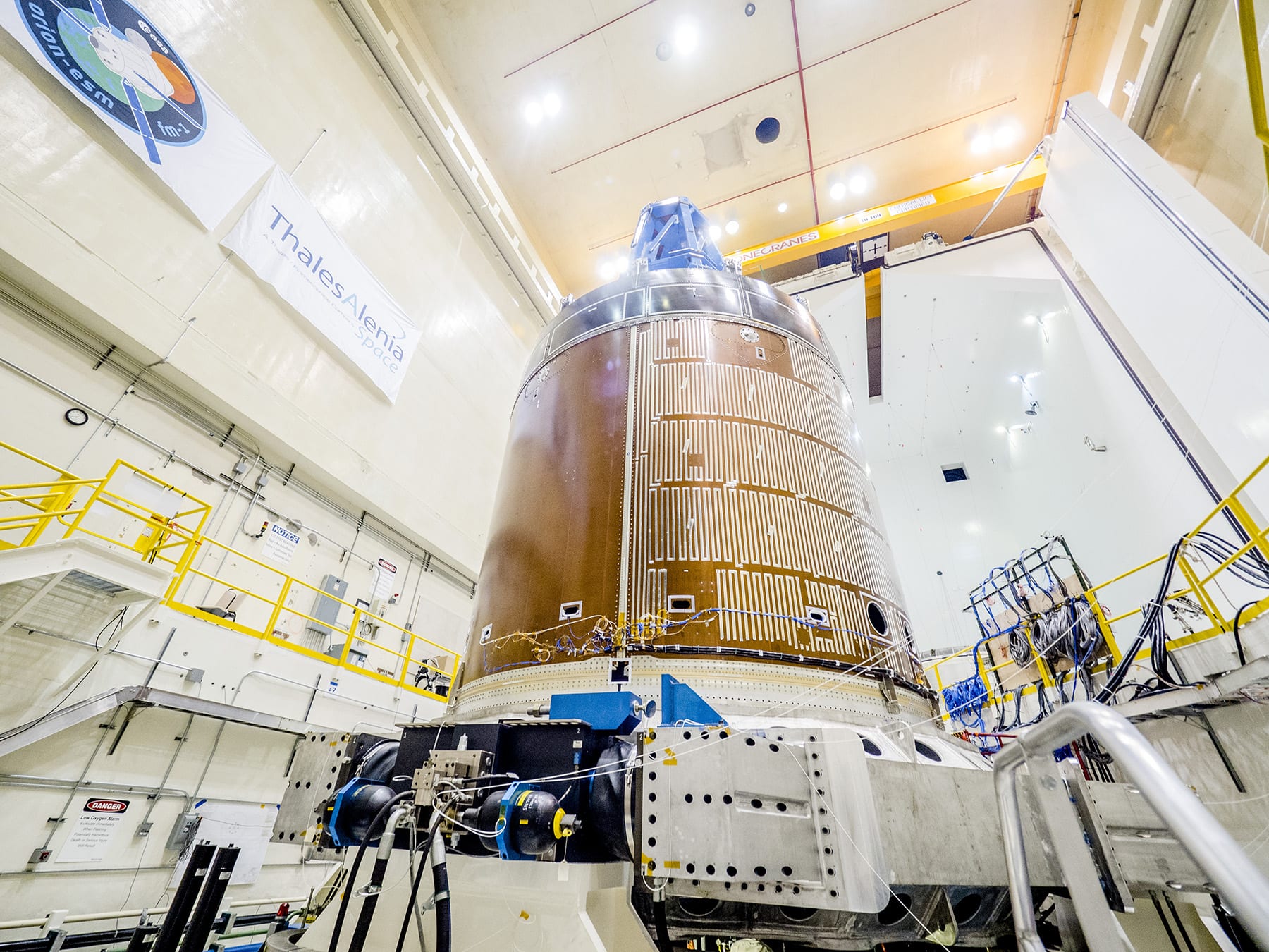 NASA Orion on Team Corporation Mdof Vibration Table – Mechanical Vibration Facility (MVF)